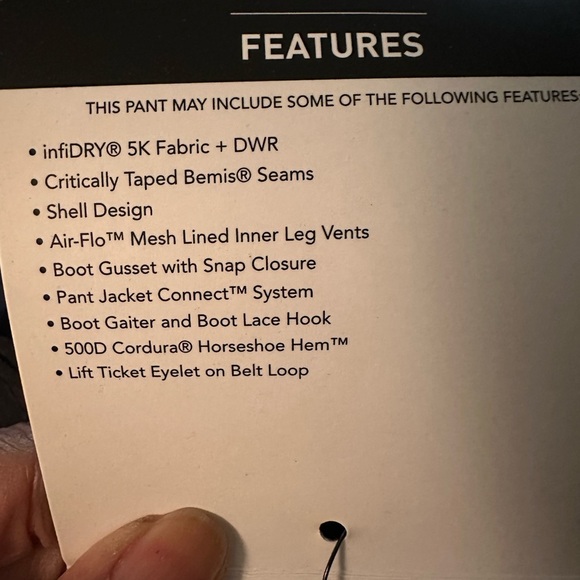 686 infiDRY Black Waterproof Snowboard lightweight Thermal Black Pants Small BNW - Picture 6 of 7